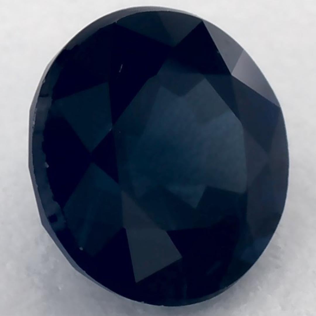 De las mujeres 1.26 ct Zafiro Azul Redondo Gema Suelta en venta