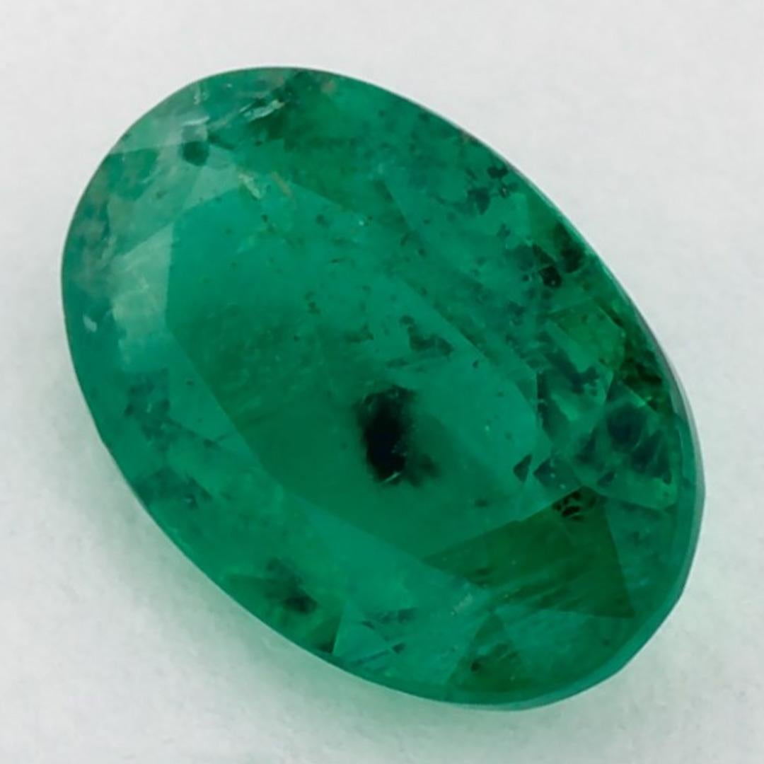 1.26 Karat Smaragd Oval Loser Edelstein (Ovalschliff) im Angebot