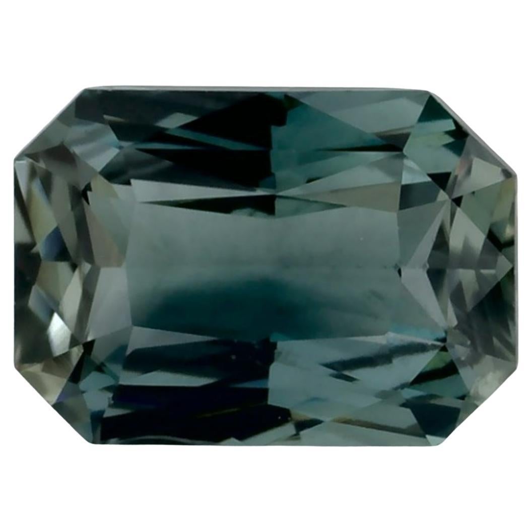 1.26 Ct Green Sapphire Octagon Cut Loose Gemstone en vente