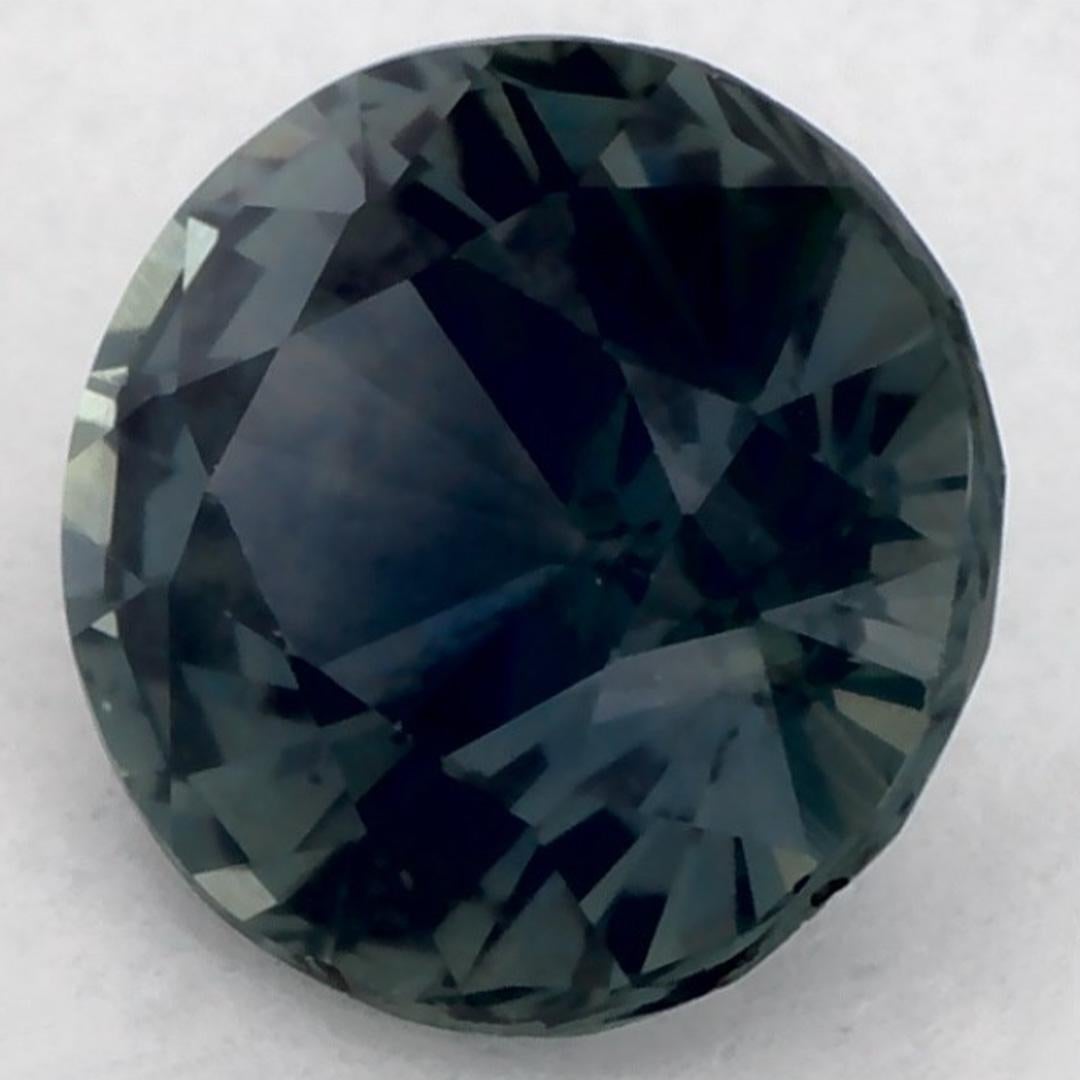 1.26 Karat Grüner Saphir Rund Lose Edelstein (Rundschliff) im Angebot