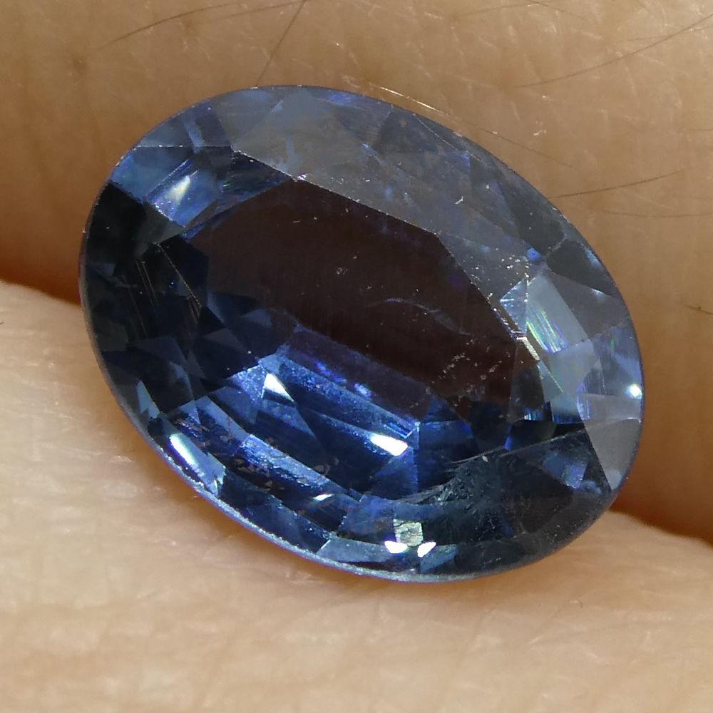 Description:

Gem Type: Sapphire
Number of Stones: 1
Weight: 1.26 cts
Measurements: 7.80x5.99x3.06 mm
Shape: Oval
Cutting Style Crown: Modified Brilliant
Cutting Style Pavilion: Step Cut
Transparency: Transparent
Clarity: Slightly Included: Some