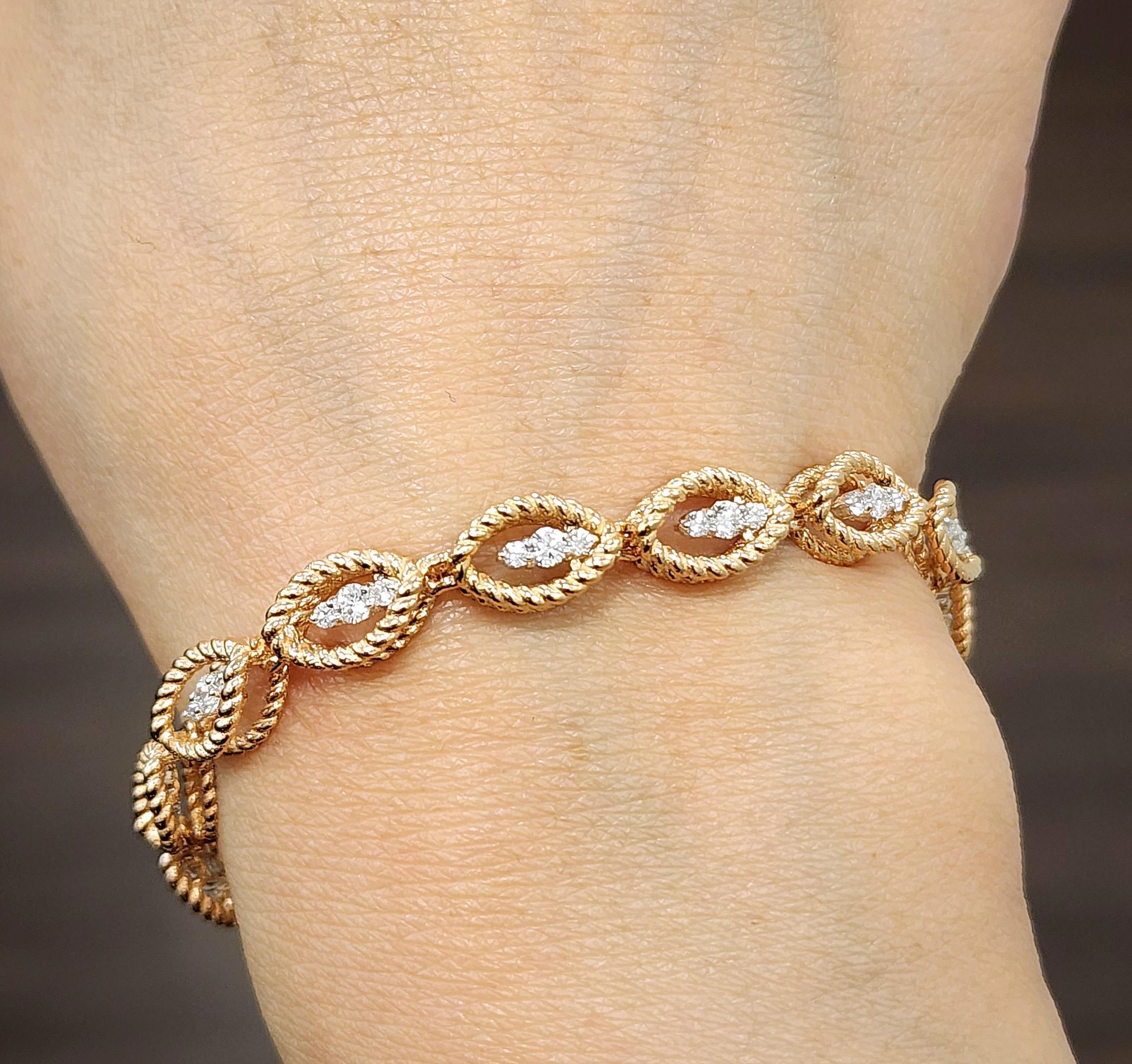 Modern 1.26 ct Roberto Coin New Barocco Bracelet