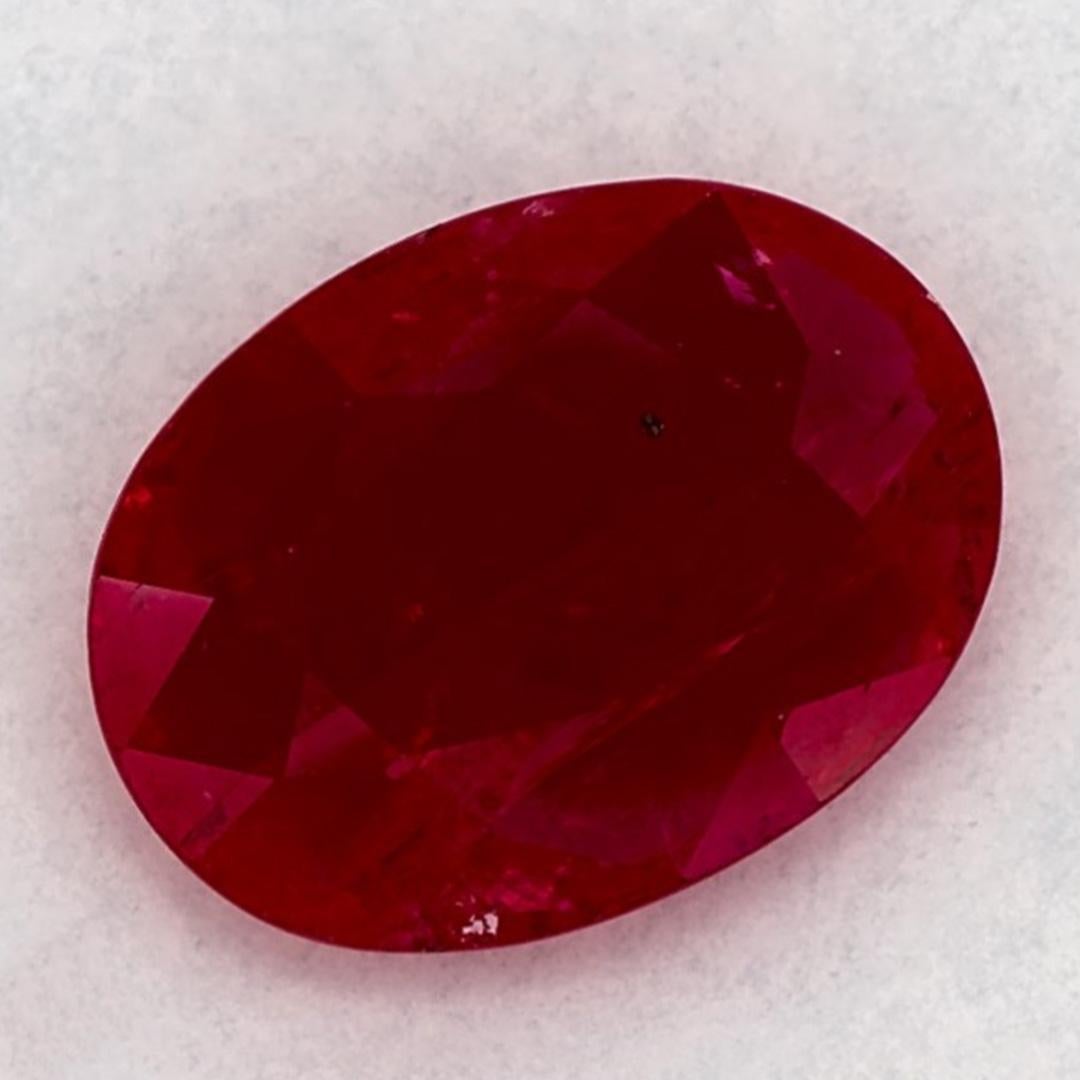 Oval Cut 1.26 Ct Ruby Oval Loose Gemstone For Sale