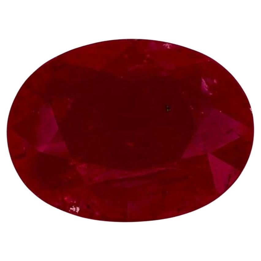 1.26 Ct Ruby Oval Loose Gemstone For Sale