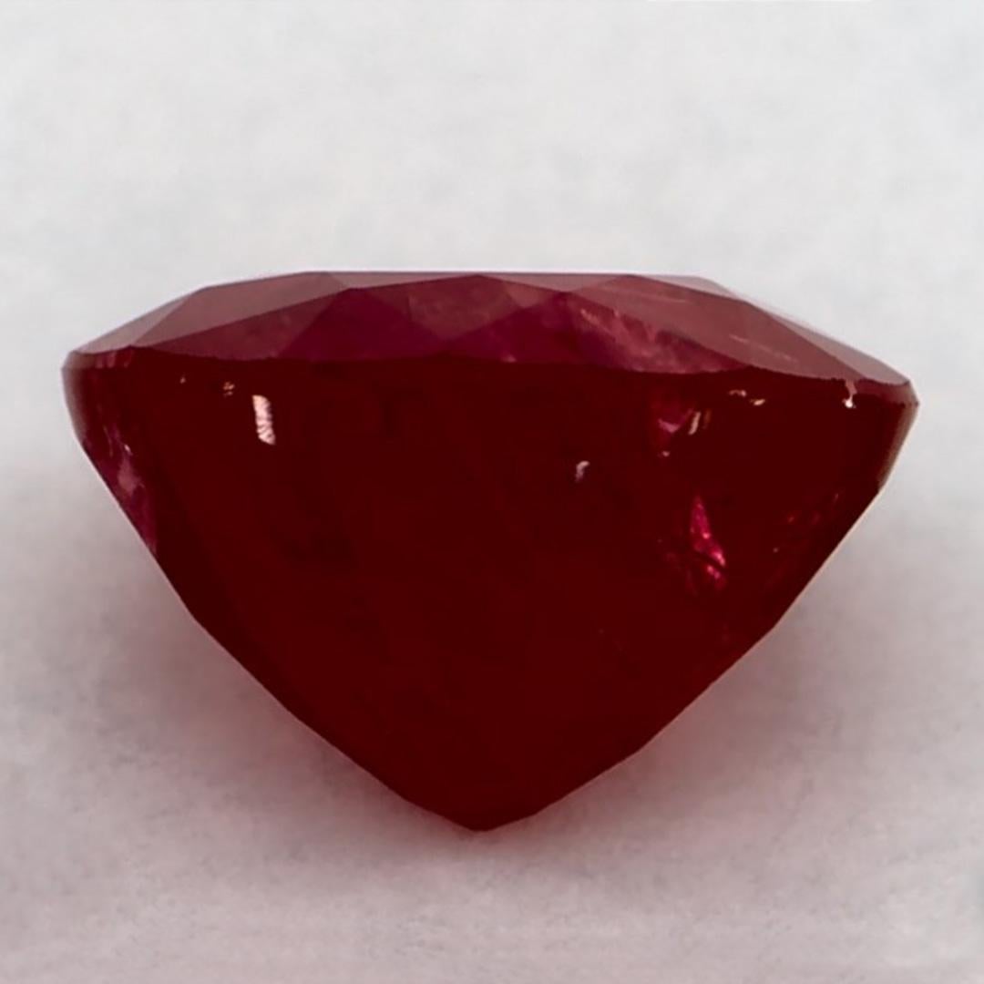 1.26 Ct Ruby Round Loose Gemstone (pierre précieuse en vrac) Neuf à Fort Lee, NJ
