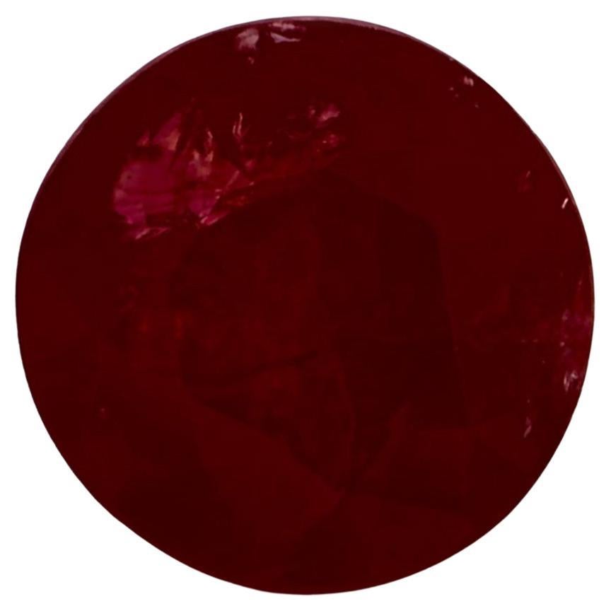 1.26 Ct Ruby Round Loose Gemstone (pierre précieuse en vrac)
