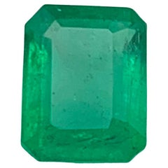 1.26 Ct Vivid Green Natural Emerald Loose Gemstone, Swat Pakistan for Jewelry