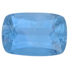 12.60 Carat Excellent Loose Aquamarine Goshenite Cushion Shape Gemstone