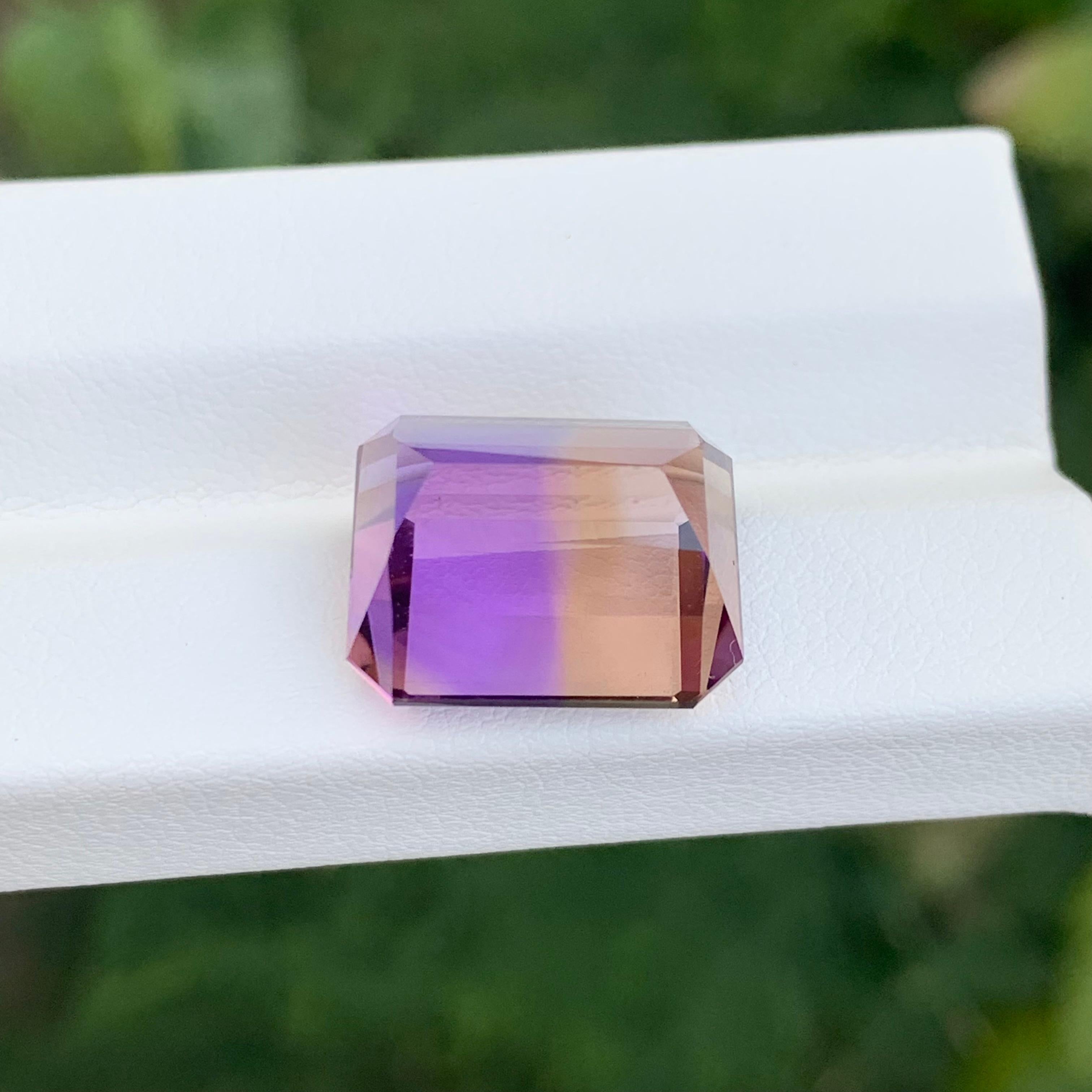 12,60 Karat natürlicher loser Ametrin \ Bolivianit Smaragd Form Edelstein im Zustand „Neu“ im Angebot in Peshawar, PK