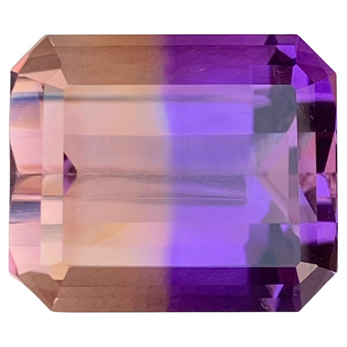 12.60 Carat Natural Loose Ametrine \ Bolivianite Emerald Shape Gemstone