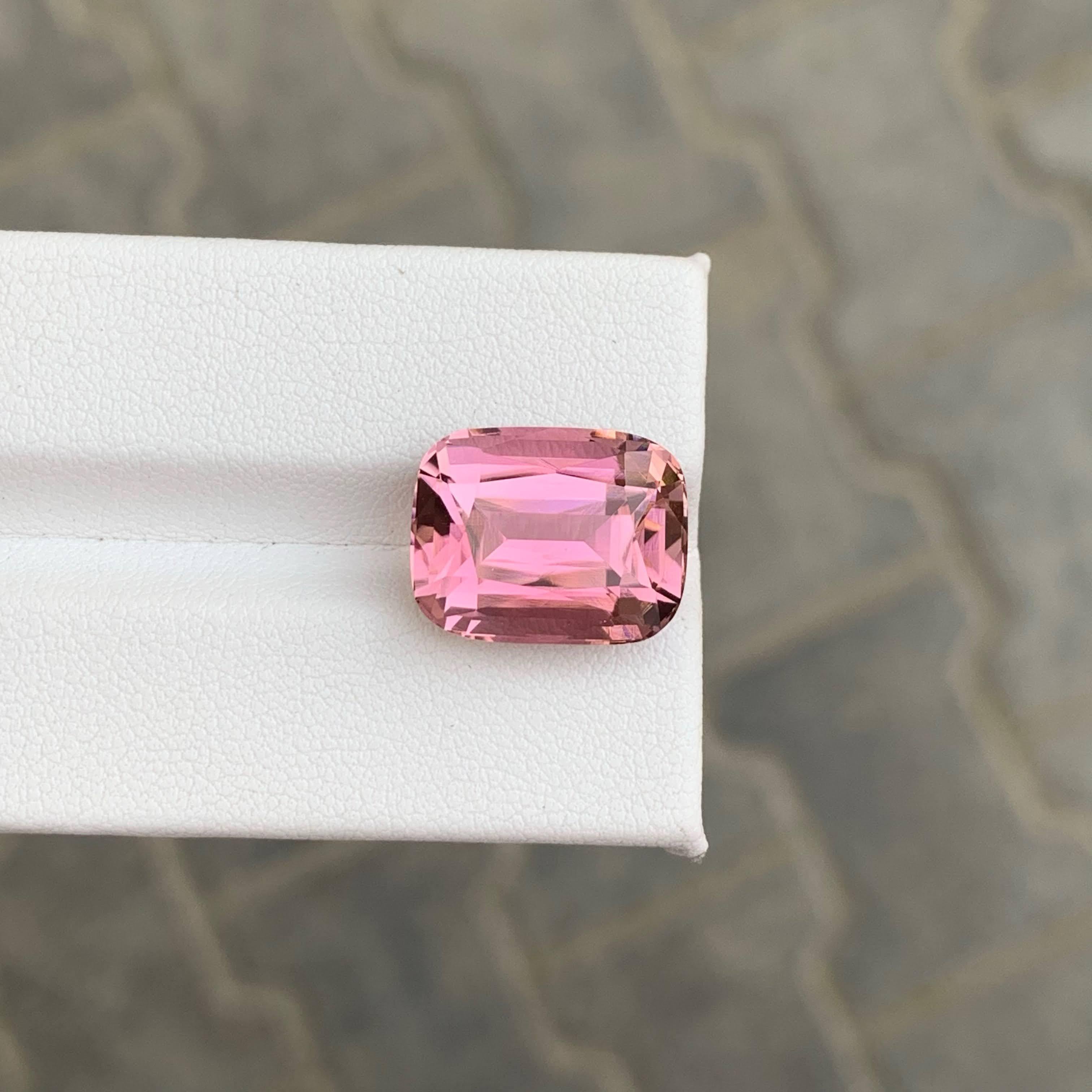 12.60 Carat Natural Loose Baby Pink Tourmaline Stone Cushion Cut Afghan Gemstone In New Condition For Sale In Bangkok, TH