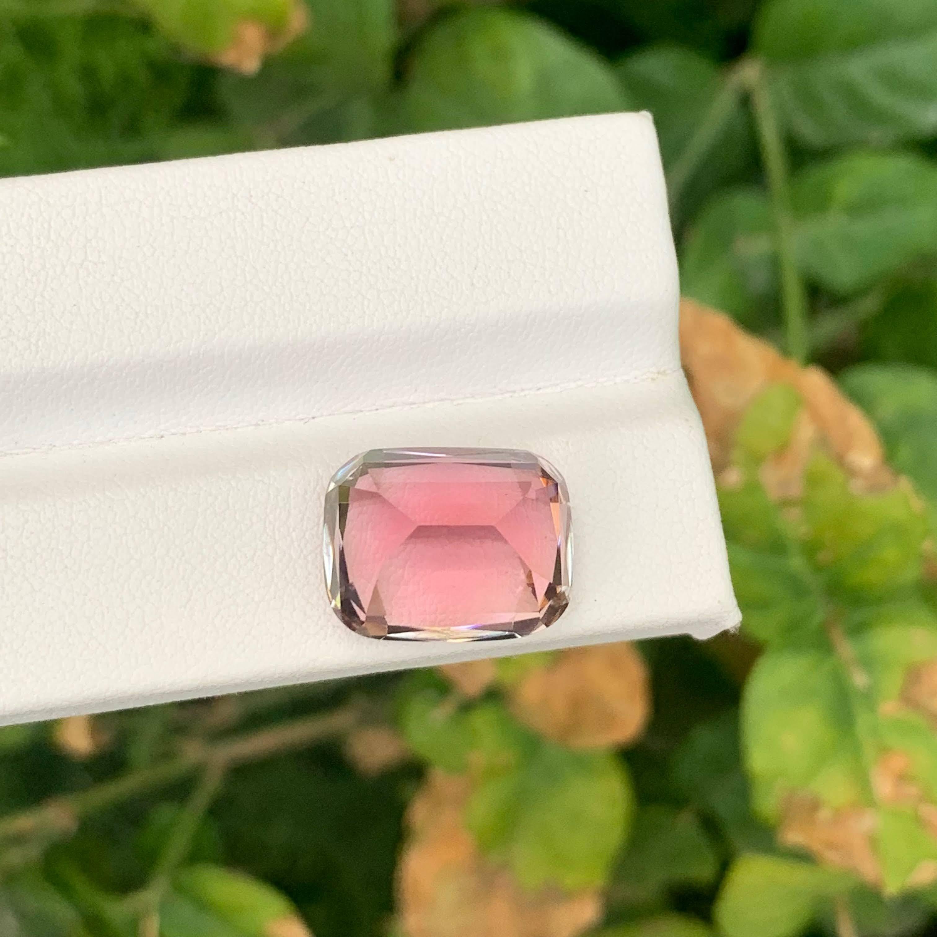 12.60 Carat Natural Loose Baby Pink Tourmaline Stone Cushion Cut Afghan Gemstone For Sale 1
