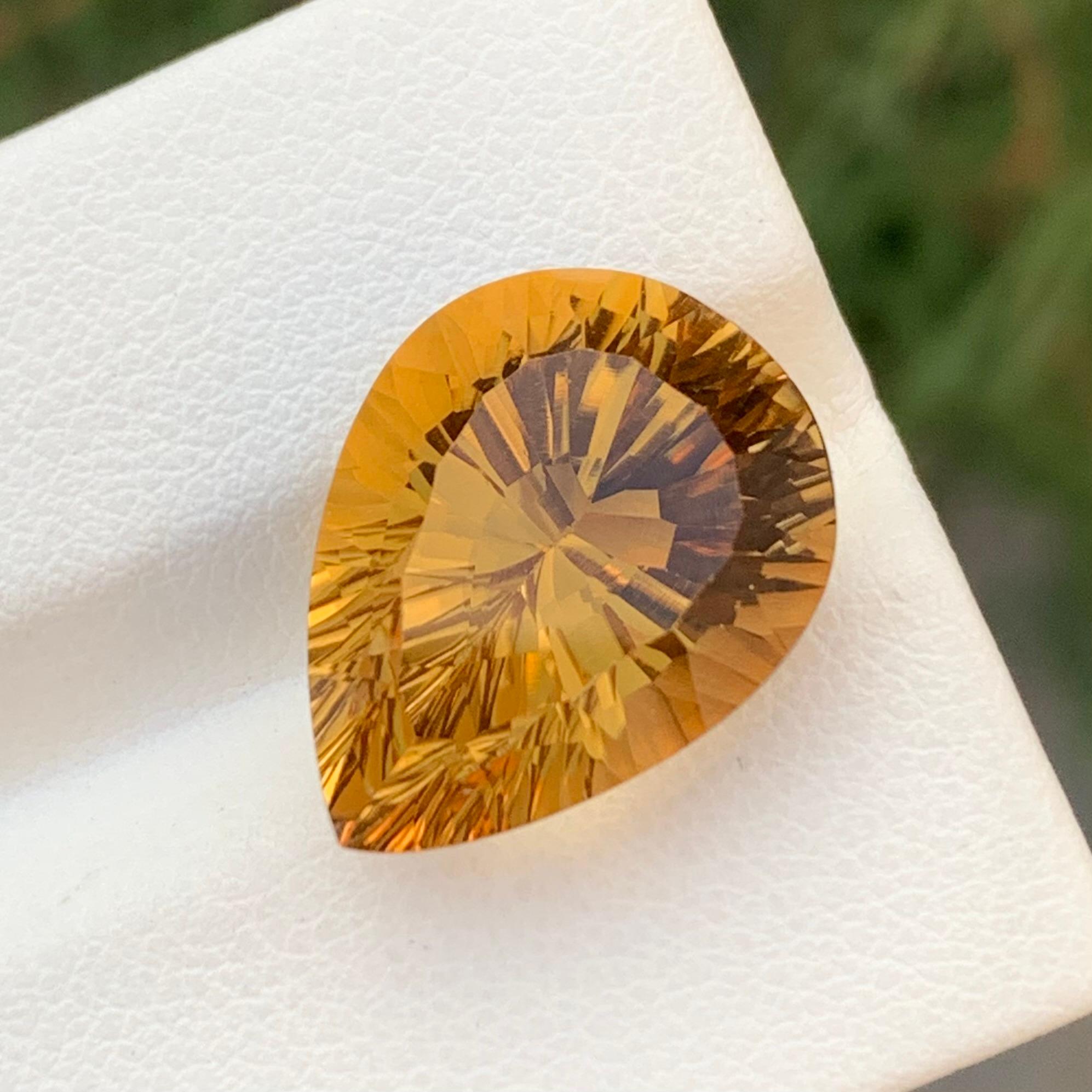 Loose Citrine
Weight: 12.30 Carats
Dimension: 17.3 x 13.1 x 10.6 Mm
Origin: Brazil
Colour: Yellow
Treatment: Non
Certficate: On Demand
Shape: Pear 


Citrine, a radiant and versatile gemstone, enchants with its warm, golden hues and remarkable