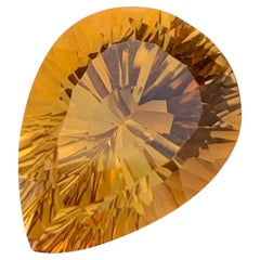 12.30 Carat Natural Loose Citrine Pear Shape Gem For Necklace Jewellery 