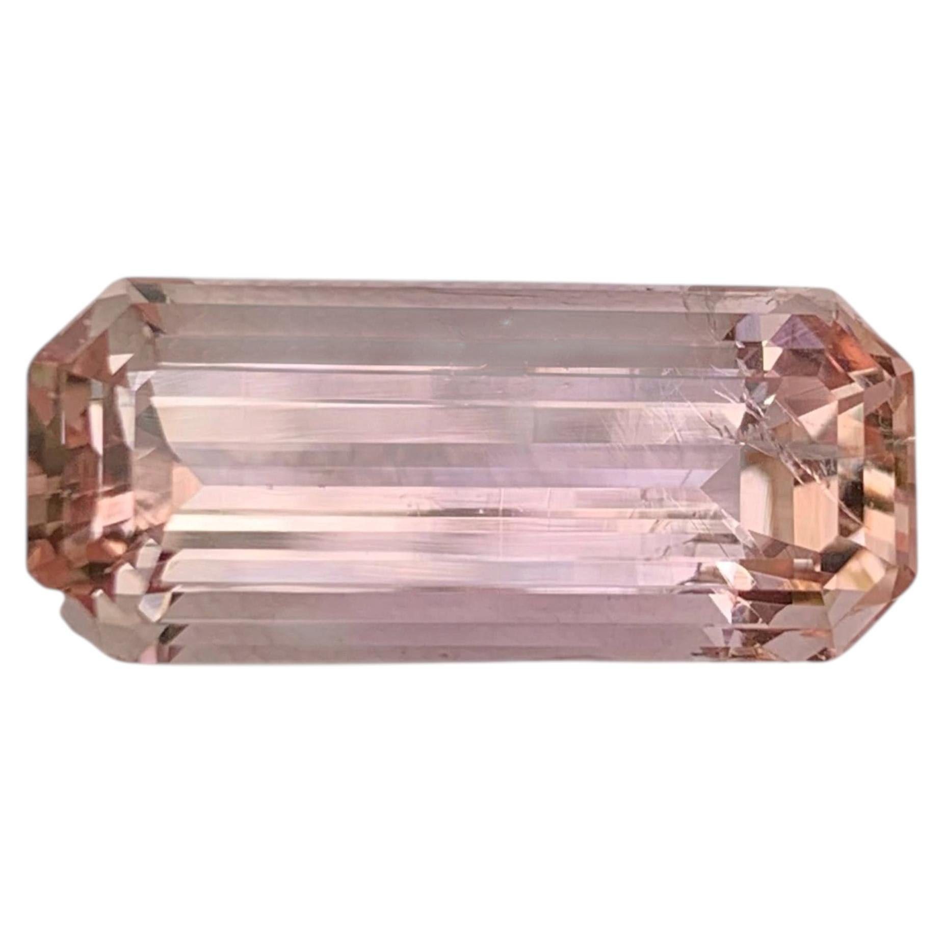 12.60 Carat Natural Loose Imperial Topaz Stone Emerald Cut Pakistani Gemstone For Sale