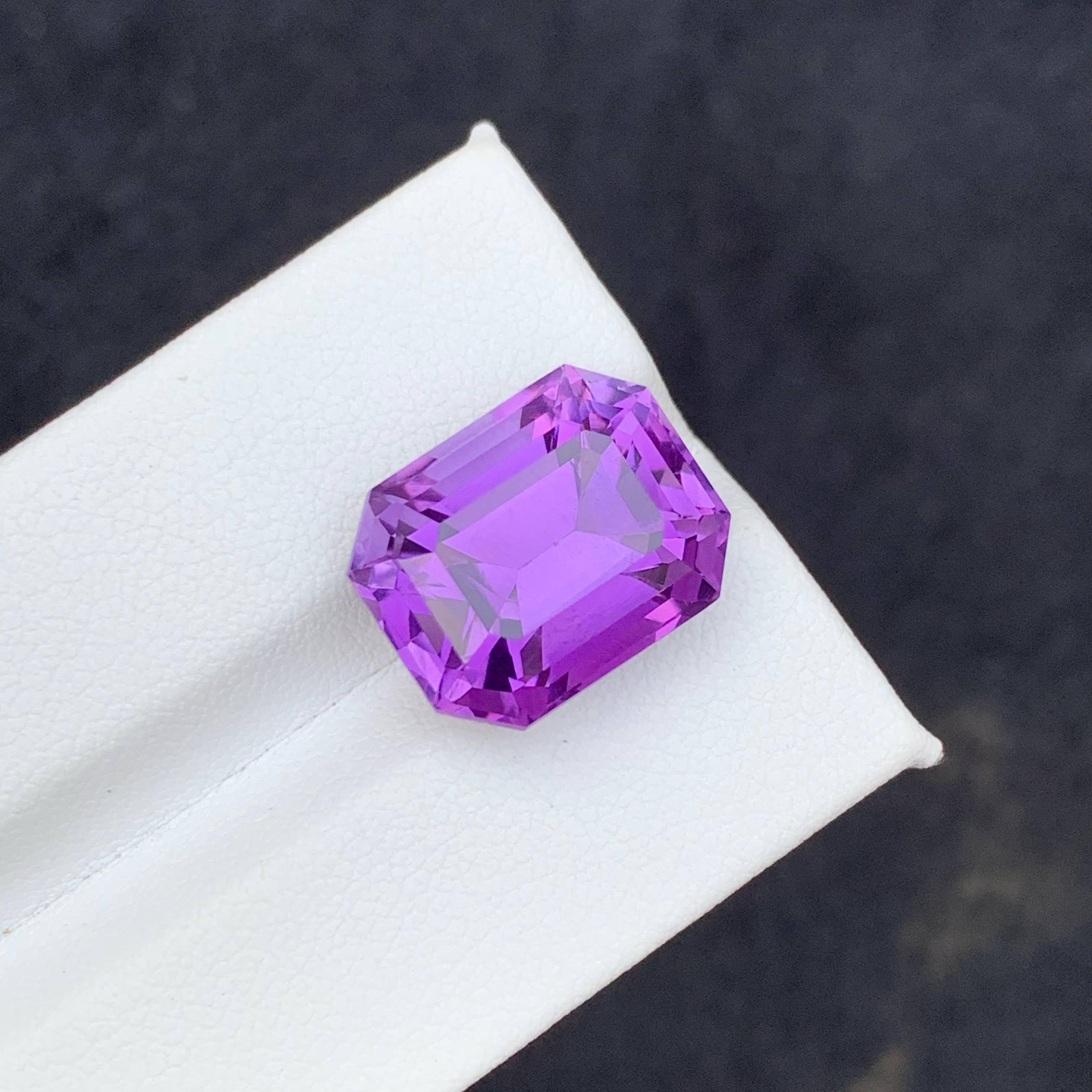 12.60 carati di pietra ametista viola naturale sciolta con taglio a cuscino Gemma brasiliana in vendita 4