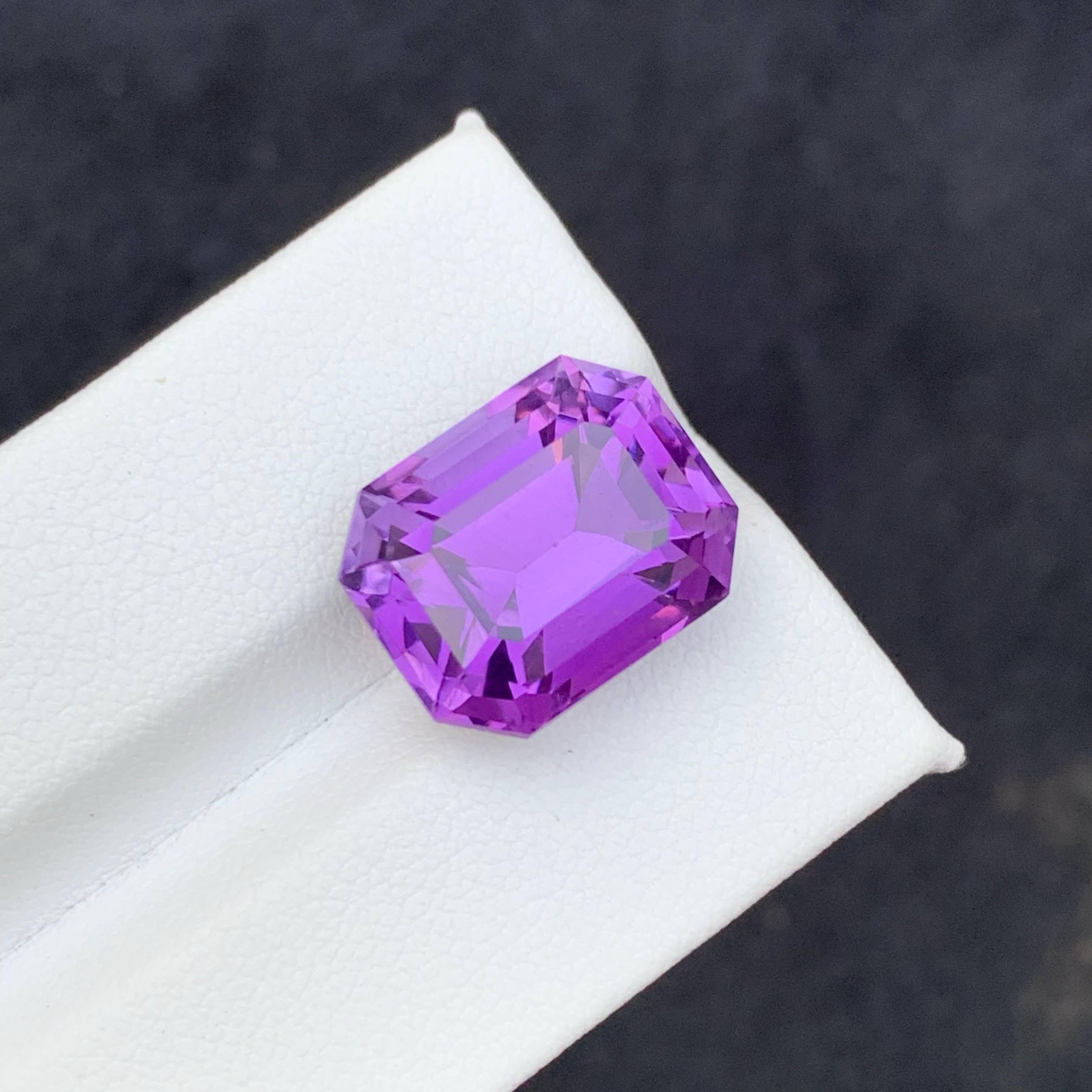12.60 carati di pietra ametista viola naturale sciolta con taglio a cuscino Gemma brasiliana in vendita 5