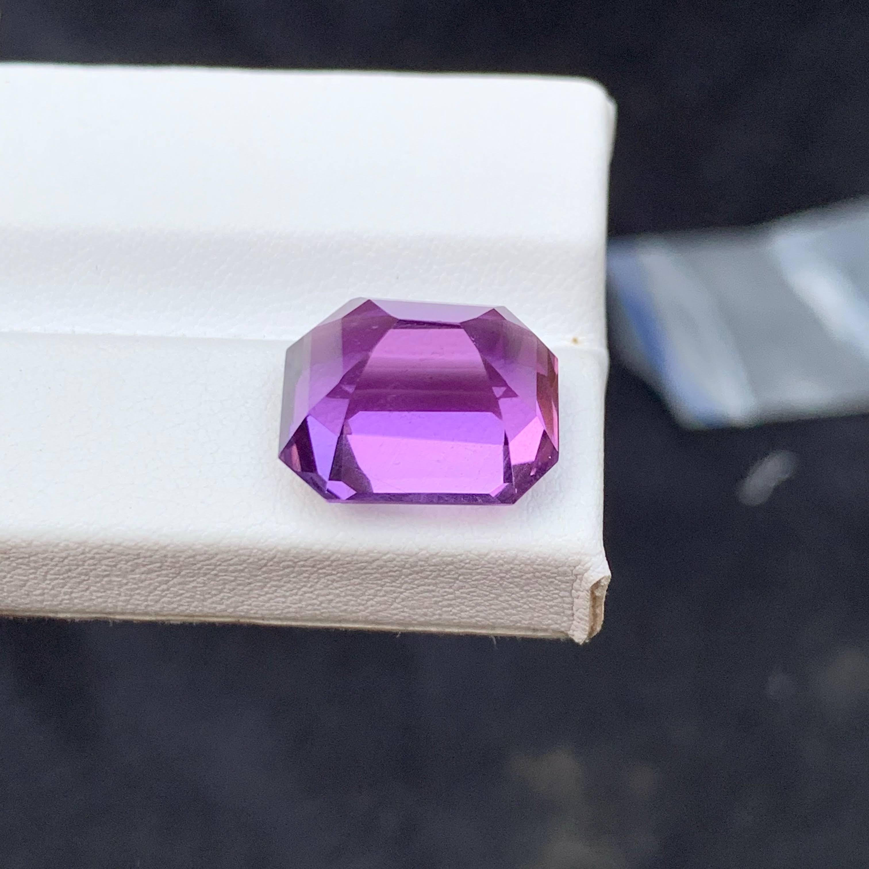 Taglio cuscino 12.60 carati di pietra ametista viola naturale sciolta con taglio a cuscino Gemma brasiliana in vendita