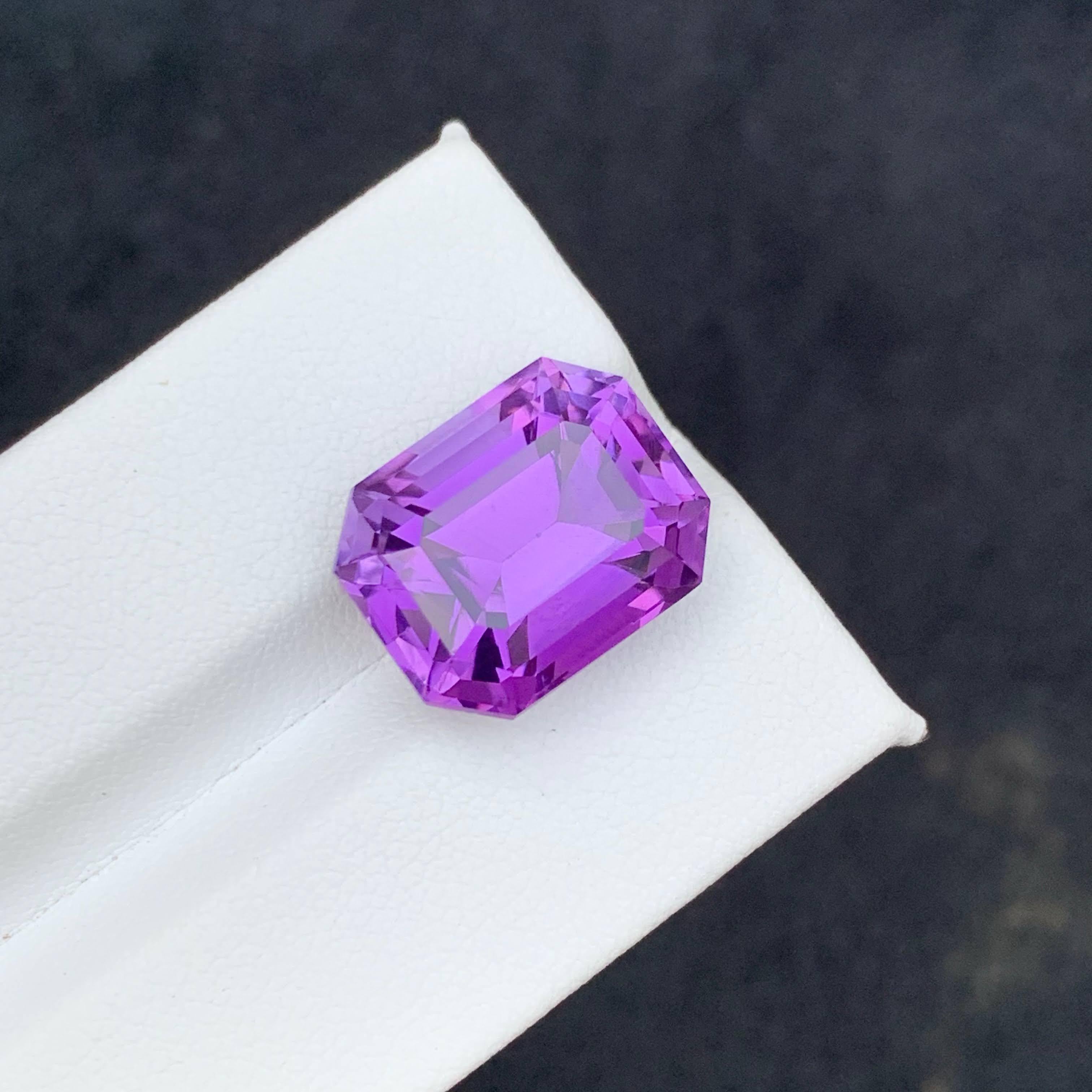 12.60 carati di pietra ametista viola naturale sciolta con taglio a cuscino Gemma brasiliana in vendita 2