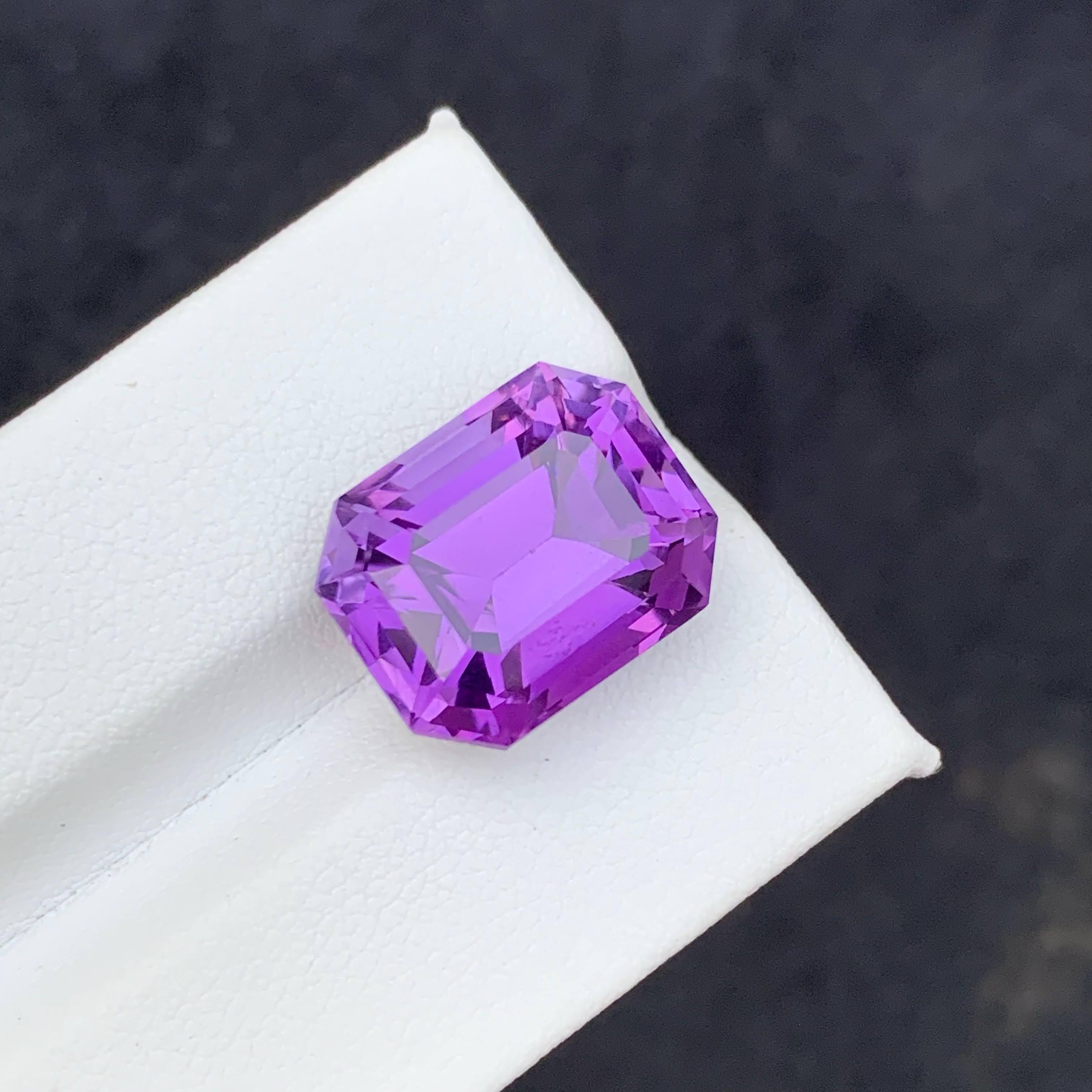 12.60 carati di pietra ametista viola naturale sciolta con taglio a cuscino Gemma brasiliana in vendita 3
