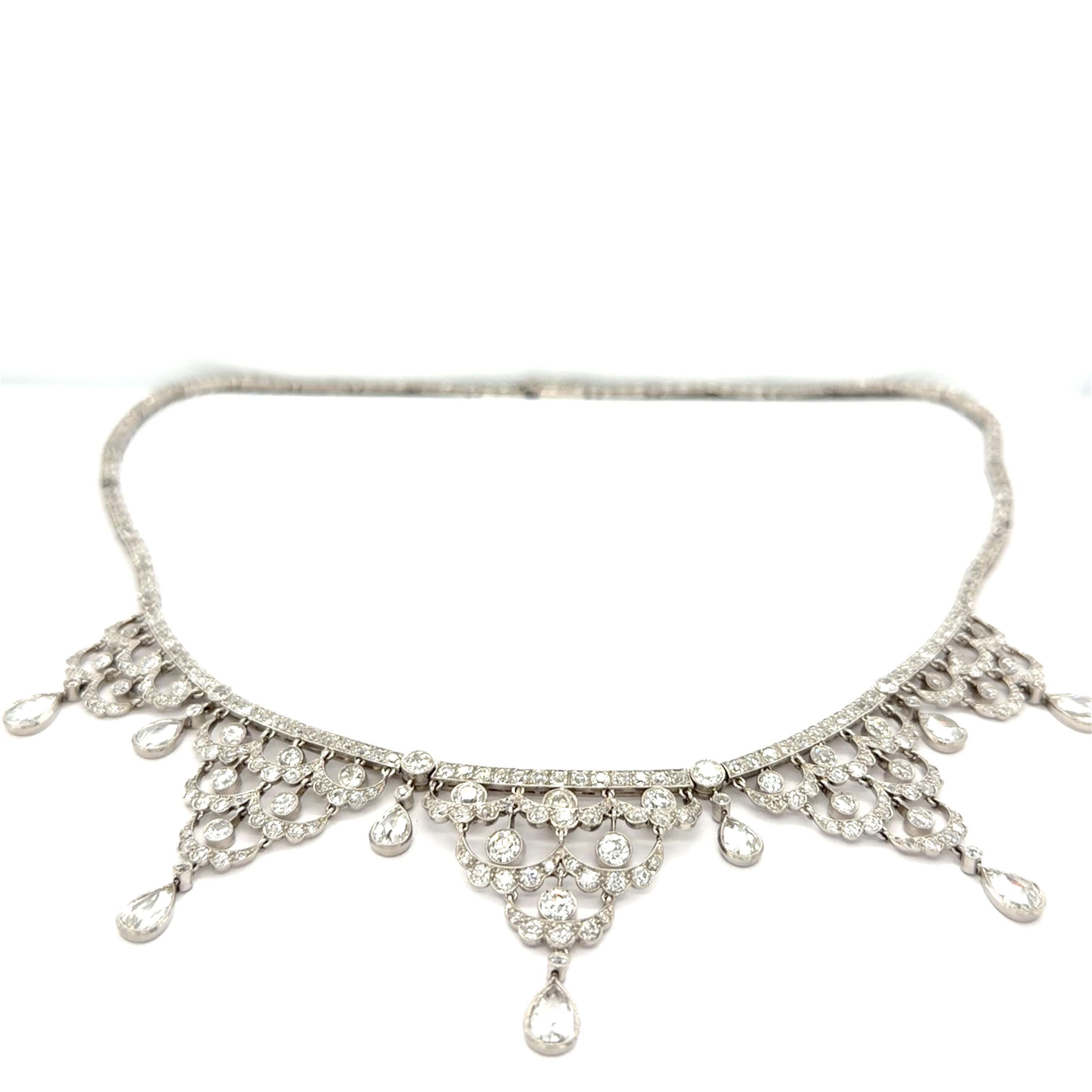 12,60 Karat Diamant-Fransen-Halskette (Zeitgenössisch) im Angebot