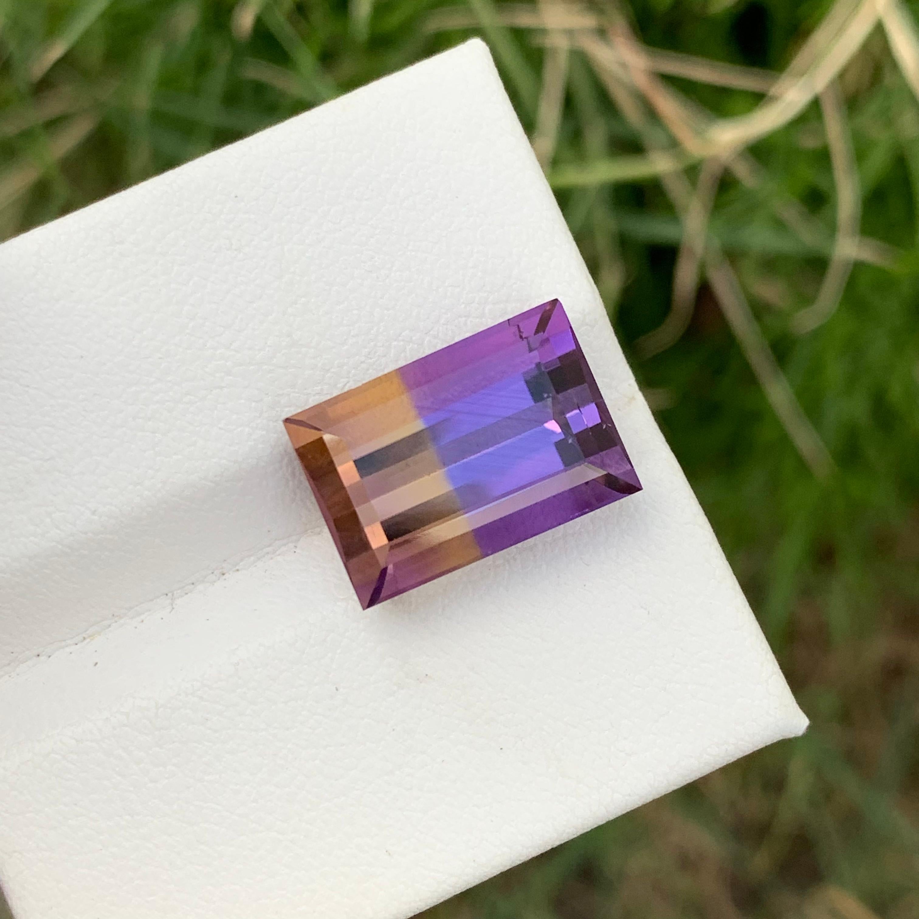 12.60 Carats Loose Bolivian Ametrine Long Baguette Shape For Jewellery Making  For Sale 5