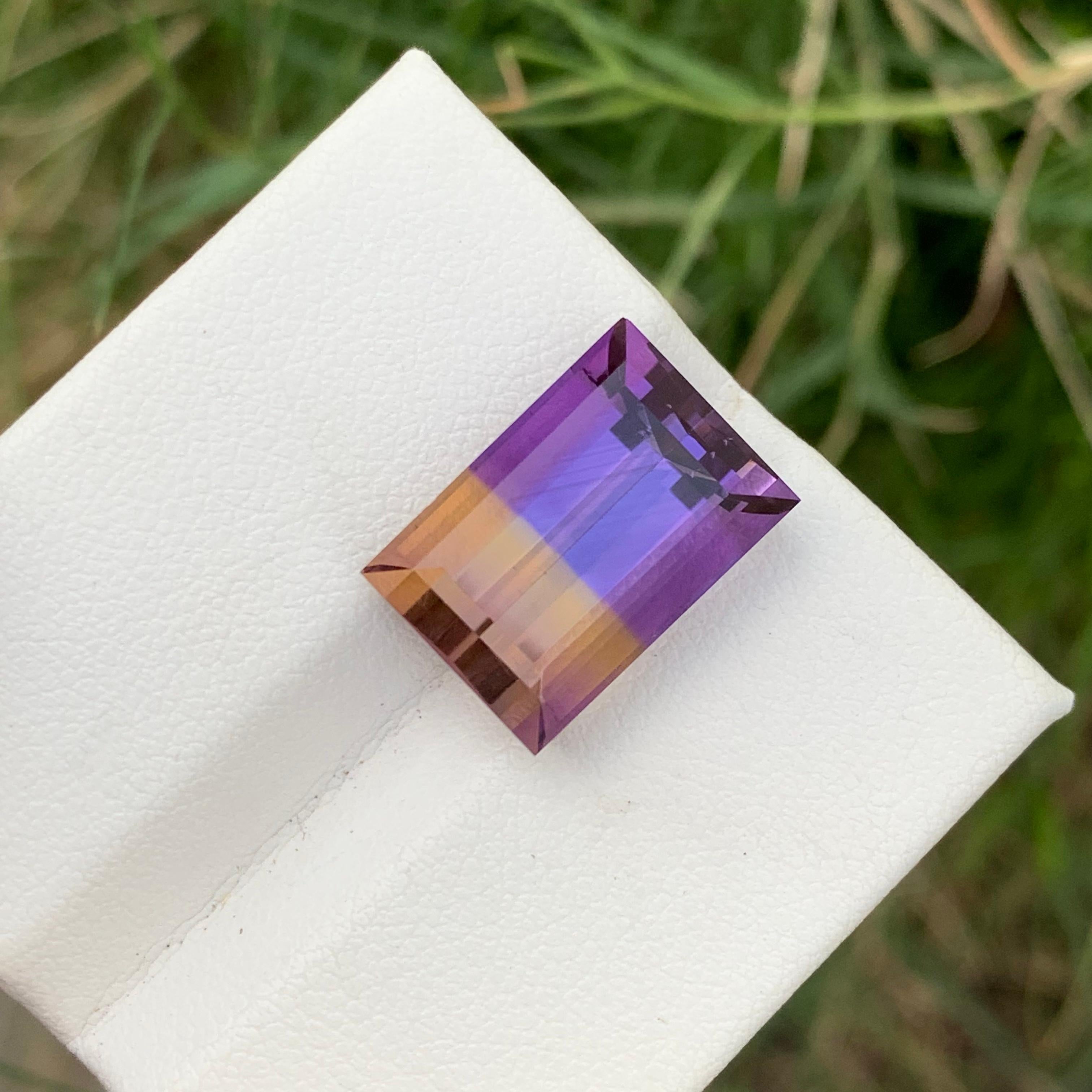 Arts and Crafts 12.60 Carats Loose Bolivian Ametrine Long Baguette Shape For Jewellery Making  For Sale