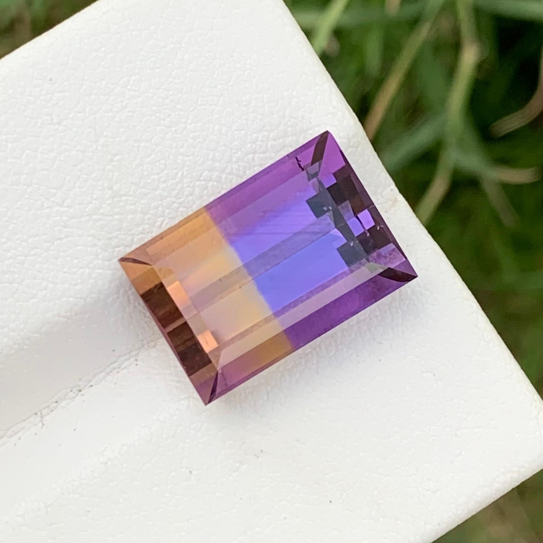 12.60 Carats Loose Bolivian Ametrine Long Baguette Shape For Jewellery Making  For Sale 2