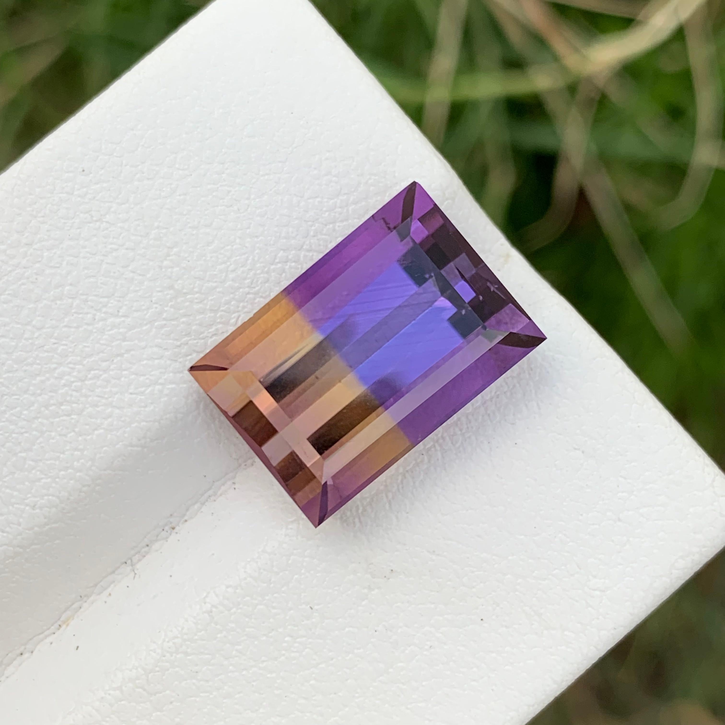 12.60 Carats Loose Bolivian Ametrine Long Baguette Shape For Jewellery Making  For Sale 3