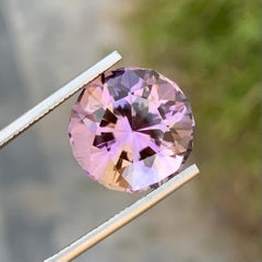 12.60 Carats Natural Loose Round Shape Ametrine Gem For Jewellery Making