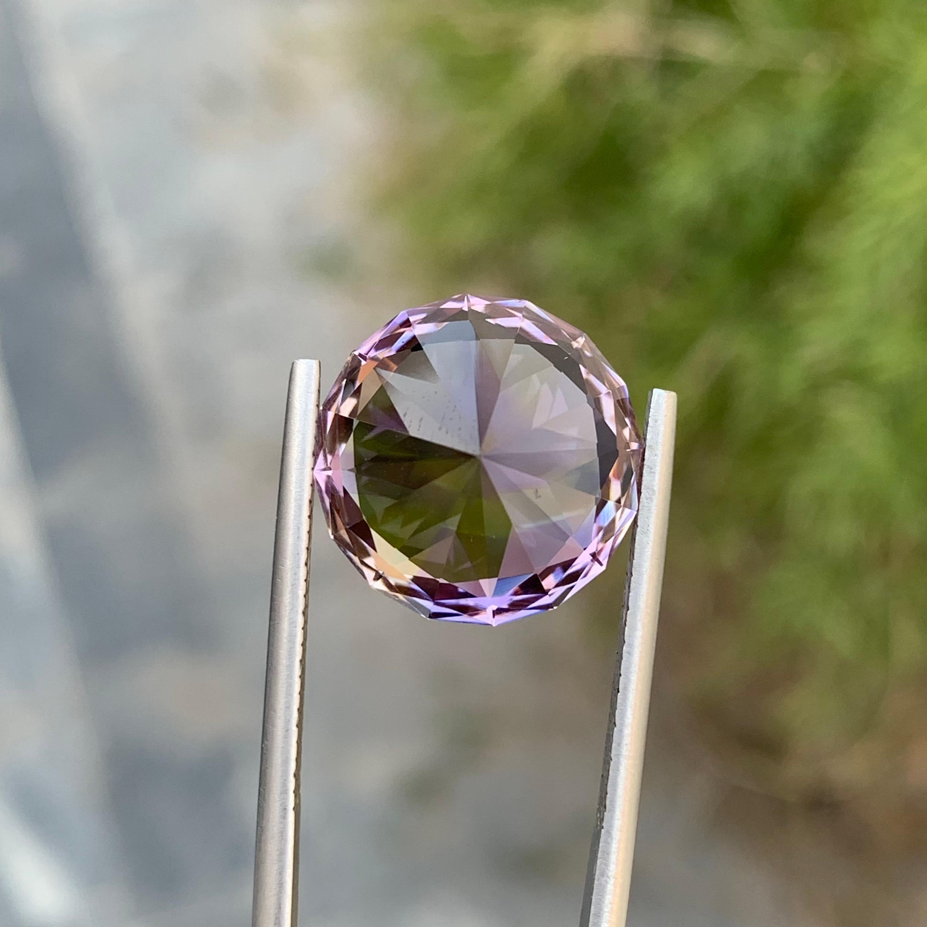 12.60 Carats Natural Loose Round Shape Ametrine Gem For Jewellery Making  For Sale 2