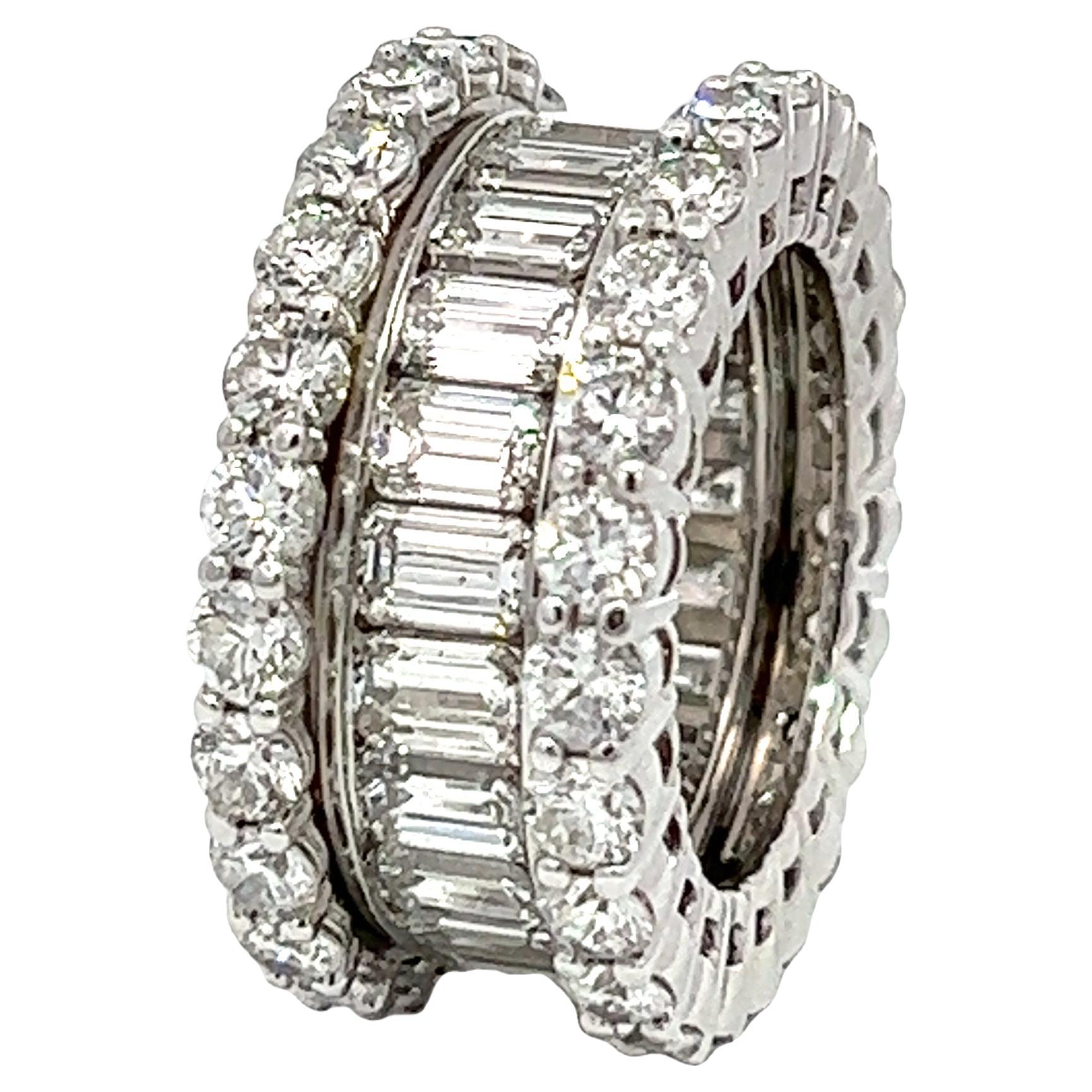 12.60CT Total Weight Diamond Eternity Band set in Platinum For Sale