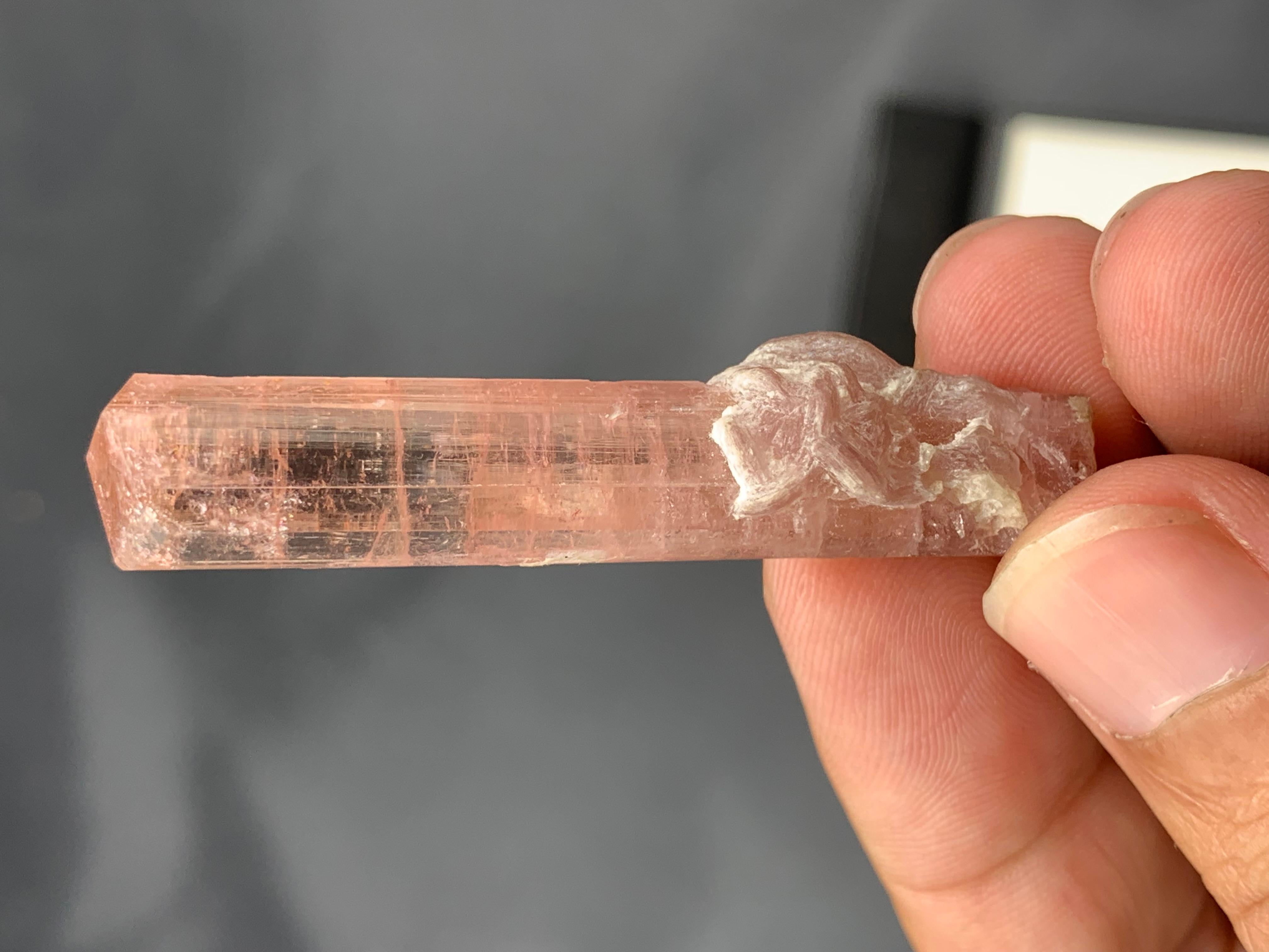 12,62 Gramm natürliches pfirsichrosa Turmalin-Exemplar aus Afghanistan (21. Jahrhundert und zeitgenössisch) im Angebot