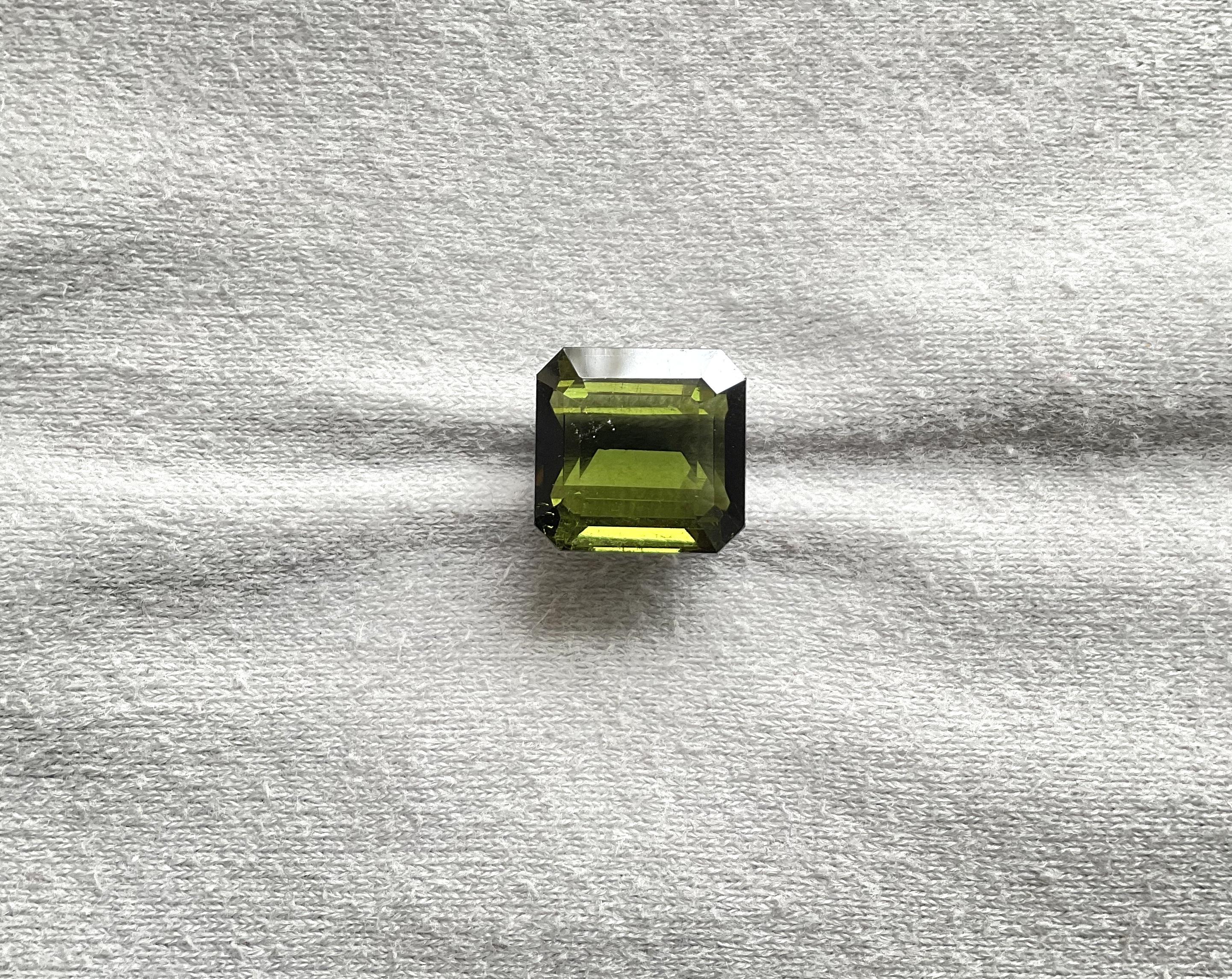 Pierre précieuse naturelle de tourmaline vert olive octogonale à facettes de 12.64 carats

Pierre précieuse - Tourmaline
Poids - 12,64 carats
Forme - Octogone
Taille -  13x12.5x8 MM
Pièces - 1