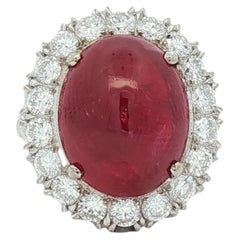 12,66ct Rubin & Diamant Ring - Dual zertifiziert AGL & GIA, Feiner Schmuck