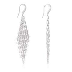 Boucle d'oreille pendante Briolette 12,67 carats en or 18K
