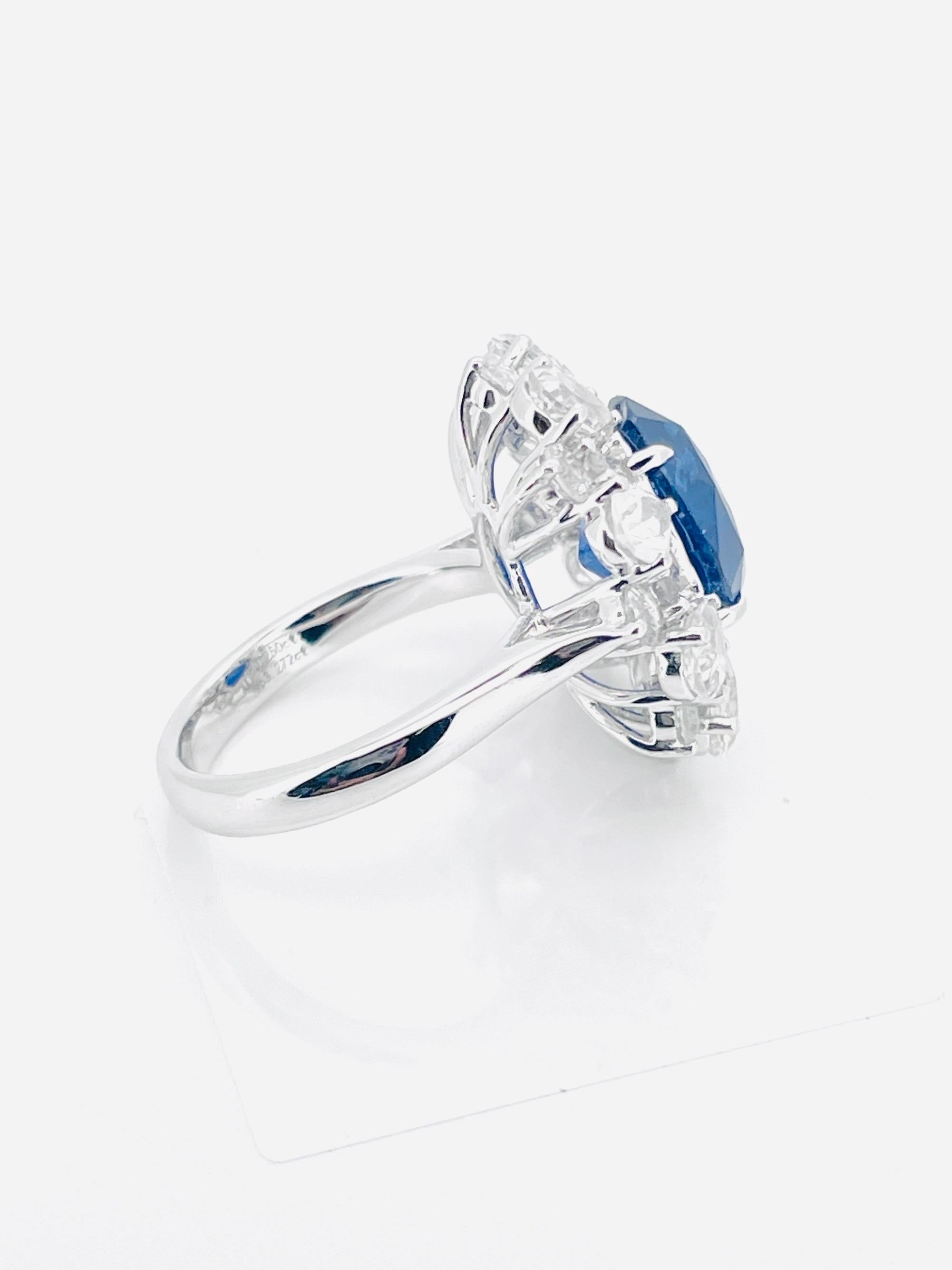 
E023:
Natürlicher Saphir Ring PT Gold mit Edelstein Spinell und Diamant 
Gesamtgewicht: 12,69 Gramm 
MATERIAL : Platin Gold 900 (9,99 Gramm)
Hauptstein : Saphir 6,06ct Srilanka Hitze
Standort Stein : 3.37ct
1: Diamant 0,25ct /4 Stück 
2: Spinell