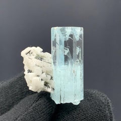 12.69 Gram Stunning Aquamarine Specimen With Schorl From Skardu, Pakistan