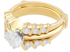 1.26ct Diamond and Yellow Gold Wedding and Engagement Ring Set