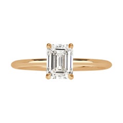 1.26ct Emerald Cut Diamond Engagement Ring