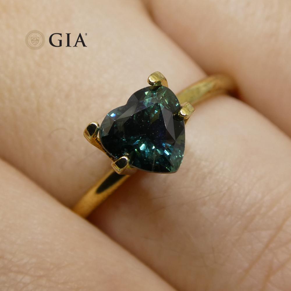 This is a stunning GIA Certified Sapphire

The GIA report reads as follows:

GIA Report Number: 5201981096
Shape: Heart
Cutting Style: Modified Brilliant Cut
Cutting Style: Crown:
Cutting Style: Pavilion:
Transparency: Transparent
Color: