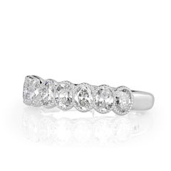 1.26ct Oval Cut Diamond Wedding Band
