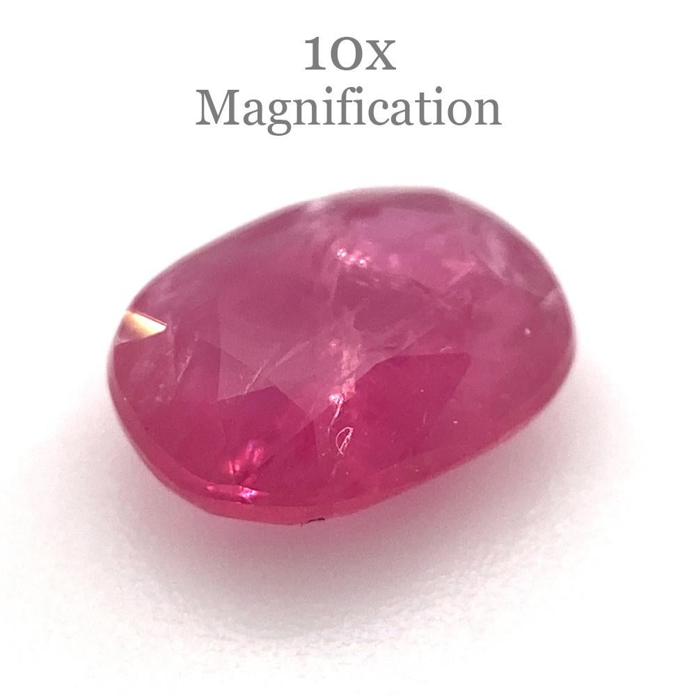 Women's or Men's 1.26ct Oval Red Ruby Unheated For Sale