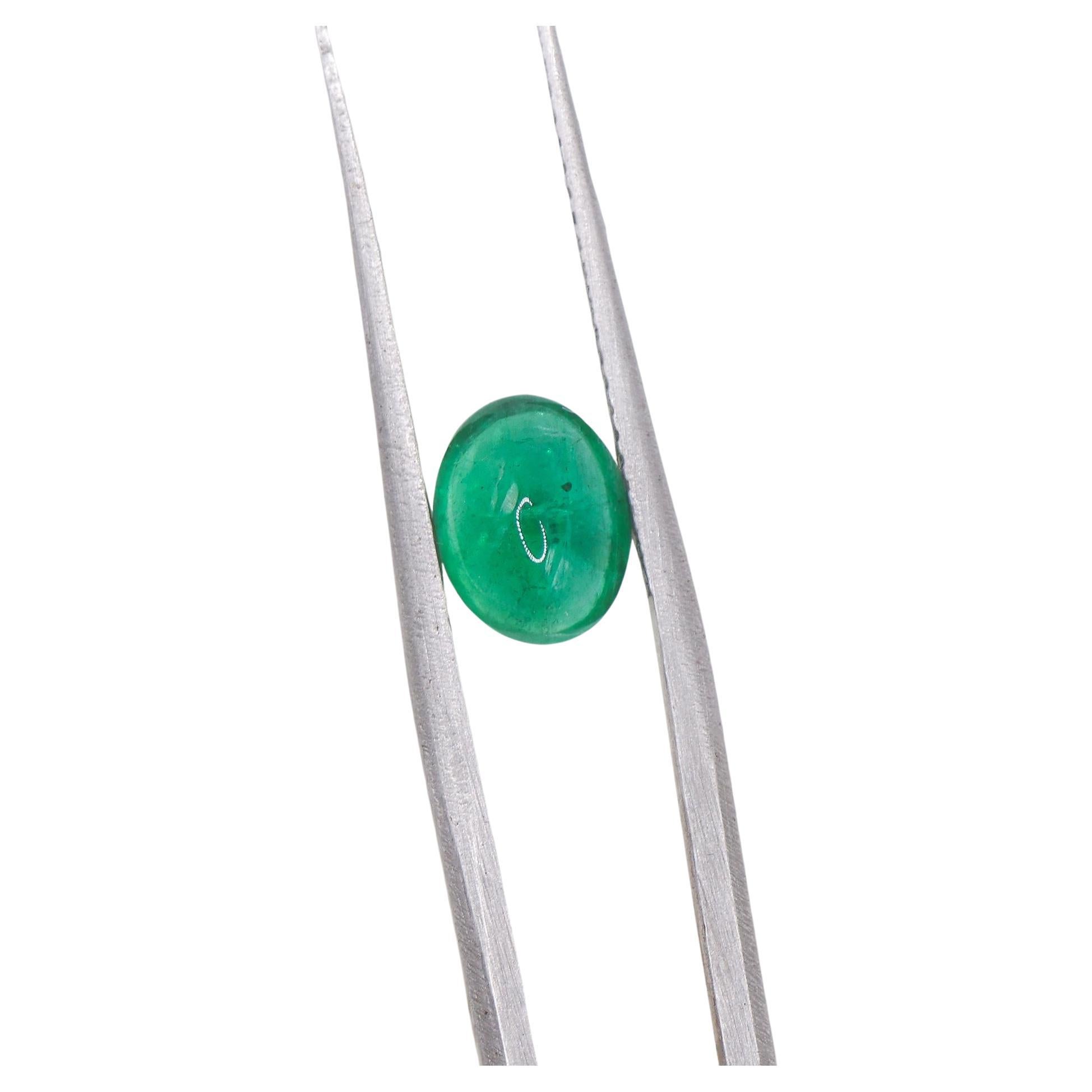 1.26ct Zambian Emerald Loose Gemstone Oval 8x6mm