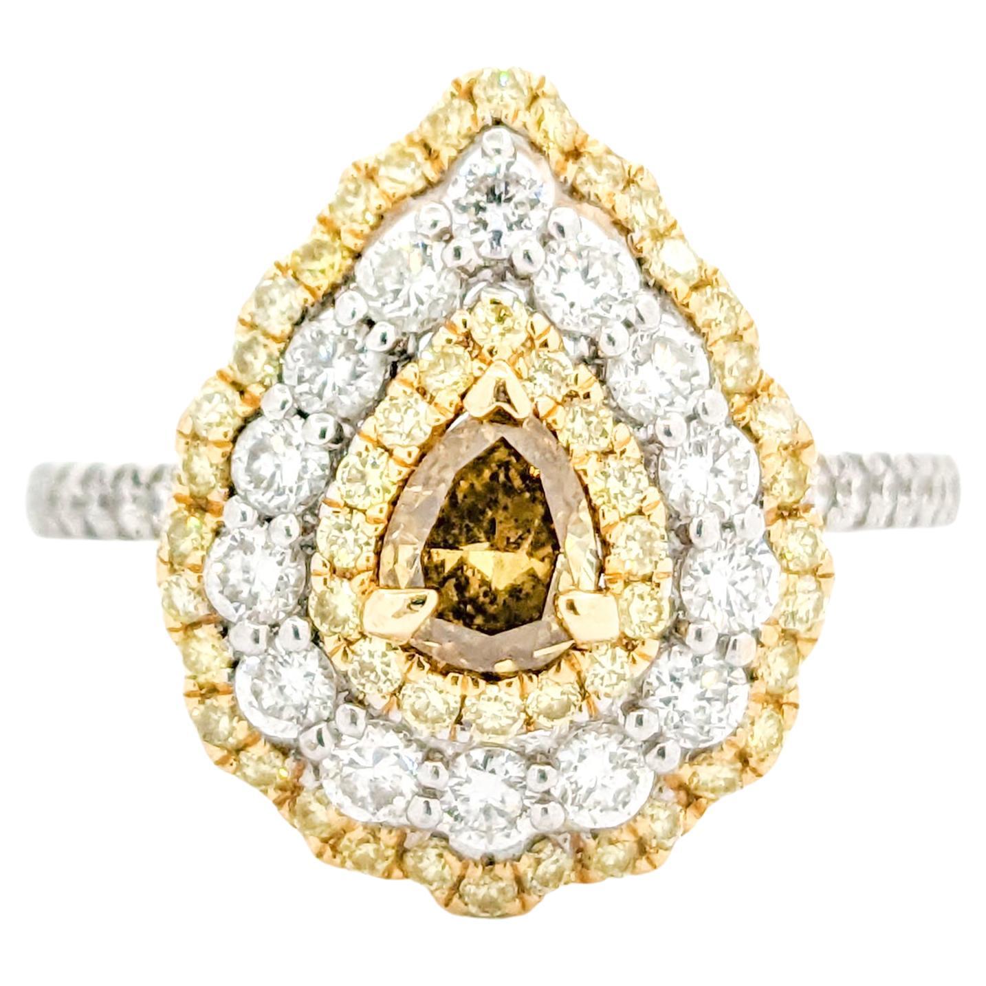 1.26ctw Diamond Ring In White Gold
