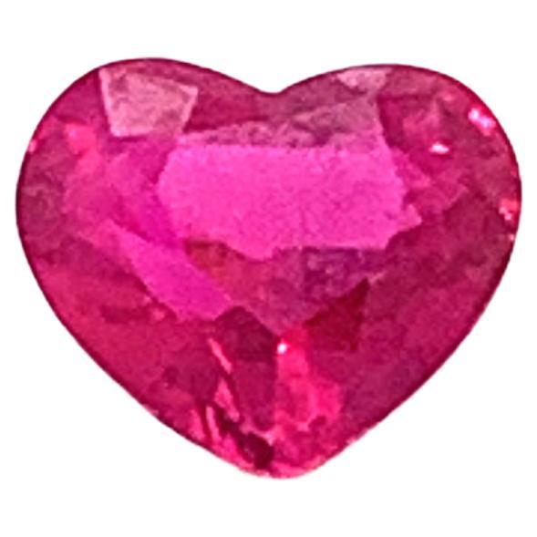 1.27 Carat Heart-Shaped Mozambique No Heat Ruby For Sale