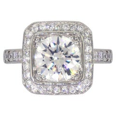 1.27 Carat Round Brilliant Diamond Engagement Ring