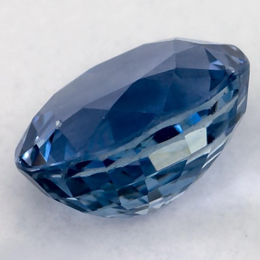 1.27 carati di zaffiro blu ovale sfuso in vendita 2