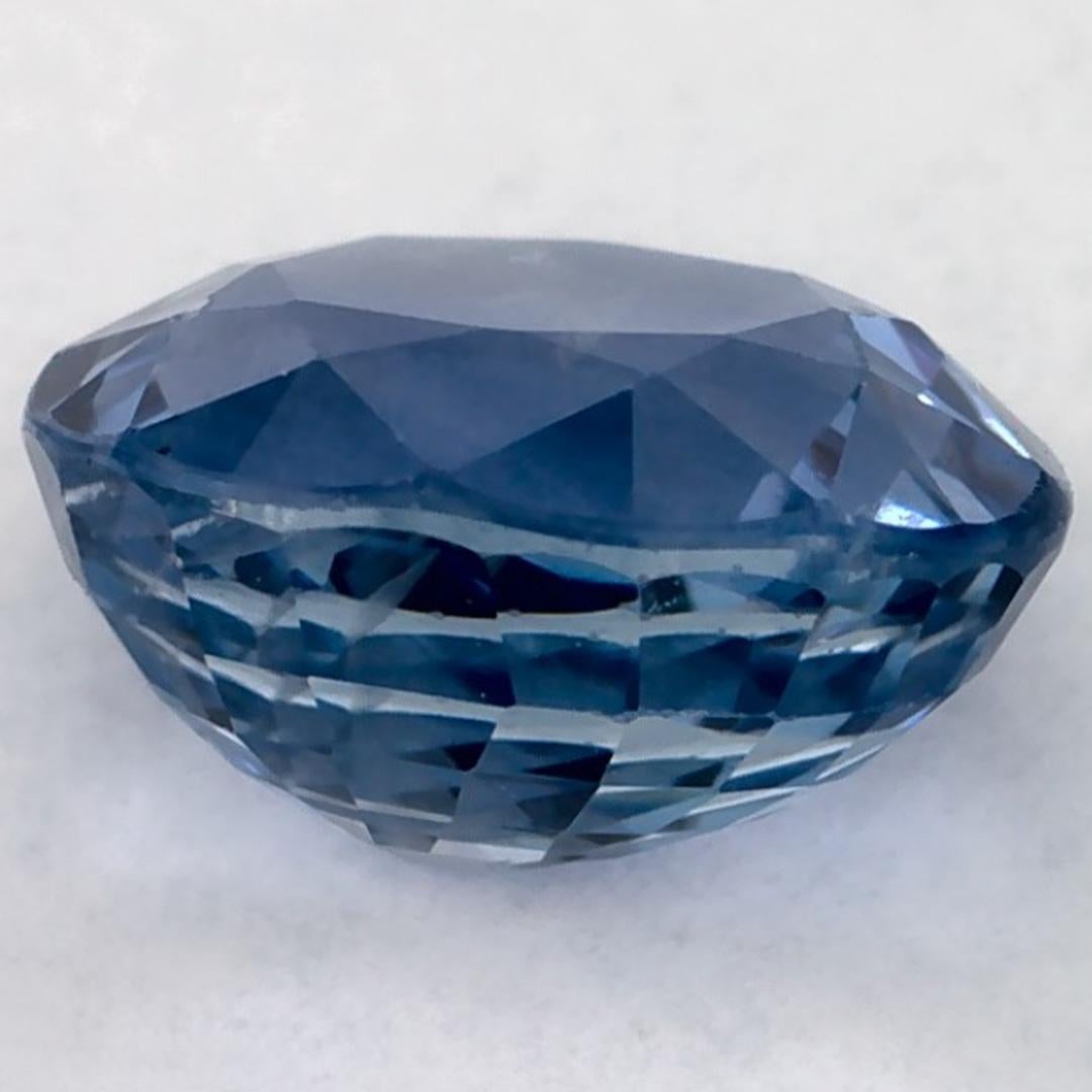 1.27 carati di zaffiro blu ovale sfuso in vendita 3