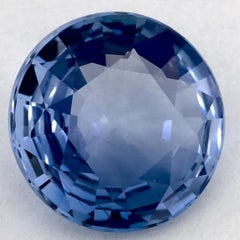 1.27 Ct Blue Sapphire Round Loose Gemstone (pierre précieuse en vrac)